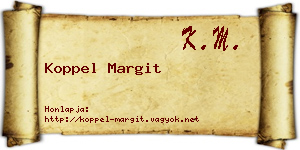 Koppel Margit névjegykártya