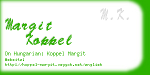 margit koppel business card